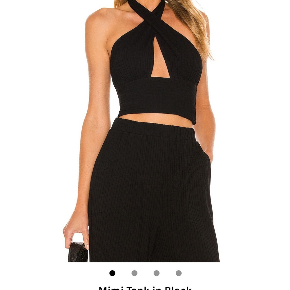 Callahan Black Halter Crop Top